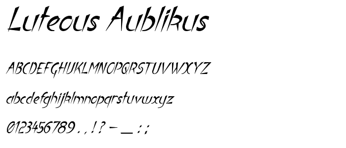 Luteous Aublikus font